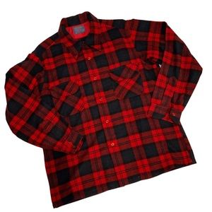Vintage Pendleton Virgin Wool Plaid Shirt Medium